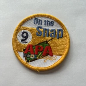 APA Pool League Billard Patch 9 On the Snap nie benutzt American Poolplayers - Bild 1 von 3