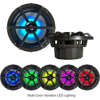 ENROCK MARINE Enrock EM265RGB Waterproof 6.5-Inch 120W Peak Marine Coaxial LED Speakers (Pair)