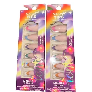 Ioni Nail Art Nail Club Almond “Mood” Tips. Fast Shipping! - Picture 1 of 2