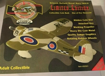 Gear Box Stinson Reliant Royal Navy FK810 Airplanes Die Cast - Image 1 of 4