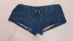 CHASER Womens Aqua Blue Lined Floral Mesh Shorts L - Picture 1 of 1