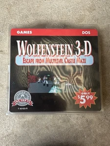 Vintage PC DOS Wolfenstein 3D 3.5" Disk Brand New Sealed Castle Maze  - Picture 1 of 2