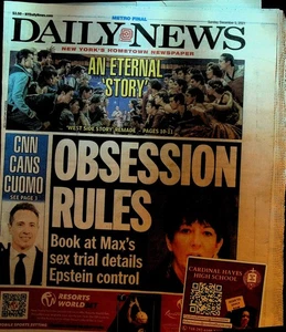 New York Daily News December 5 2021 Jeffrey Epstein Ghislaine Maxwell - Picture 1 of 3