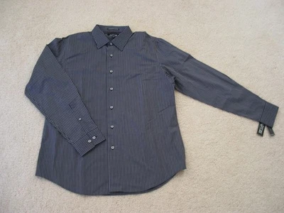 NWT Apt-9 Mens size L Large long sleeve shirt no pocket black stripes - Image 1 of 4