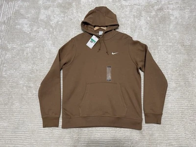 Sudadera con capucha polar Nike Club Solo Swoosh marrón canela - XL Foto 1 de 4