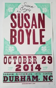 Susan Boyle SIGNED 13x22" Hatch Print Show Poster JSA COA Britain's Got Talent - Picture 1 of 3