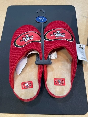 San Francisco 49ers Mens Foco NFL Team Jersey Mesh Slippers Cover