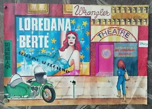 LOREDANA BERTè BERTE Poster Sexy Pubblicità WRANGLER JEANS 70s VINTAGE Raro!!!!! - Foto 1 di 3