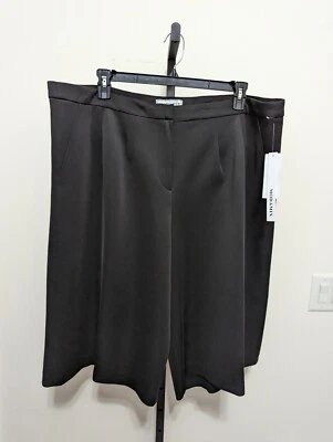 Pantalón Gaucho Modamix by Brandon Thomas Plus Negro Pierna Ancha Culotte 24W $89 Foto 1 de 4