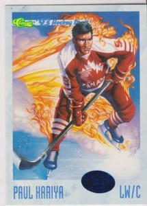 1993 Classic Draft Hockey Art #113 Paul Kariya rookie card, Anaheim Ducks HOF