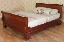 Mahogany Sleigh Bed Frame Regular Footboard  3' 4'6" 5' & 6' Solid Wood New B009