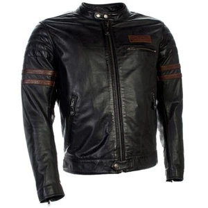 30% off RICHA CURTISS Custom/Vintage Leather Petrol/Brown Motorcycle Jacket D30 - Picture 1 of 3