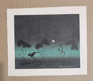 "NEW" Aboriginal artist TOMMY CROW original painting with COA, FREE POSTAGE - Picture 1 of 1