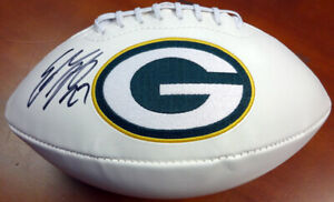 EDDIE LACY AUTOGRAPHED WHITE LOGO FOOTBALL GREEN BAY PACKERS PSA/DNA 94309