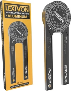 LEXIVON Aluminum Miter Saw Protractor | 7-Inch Rust Proof Angle Finder LX-230 - Picture 1 of 9