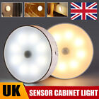 2/4/6x Wireless LED Motion Sensor Round Night Light PIR Light Cabinet Stair Lamp