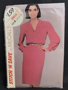 Abito donna McCall's modello cucito Stitch 'n Save 8806 taglia B 12 14 16 - Foto 1 di 3