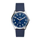 Mens Wristwatch FOSSIL DAYLINER FS5924 Leather Blue