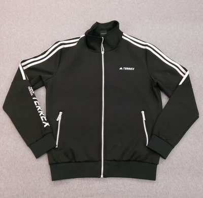 Adidas Terrex Jacket Womens Large Black Full Zip Track Hiking Outdoors Hike * - Image 1 of 4