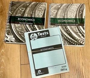 BJU Press: Economics TEACHER'S SET Teacher Edition, Activity Answers, Test Keys - Picture 1 of 2