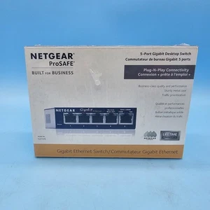 NETGEAR ProSafe GS105 5 Port Gigabit Desktop Switch - NEW SEALED - Picture 1 of 4