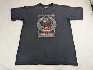 Vintage Harley Davidson 90th Anniversary T-Shirt Milwaukee Willie '93 Herren Meduim - Bild 1 von 10