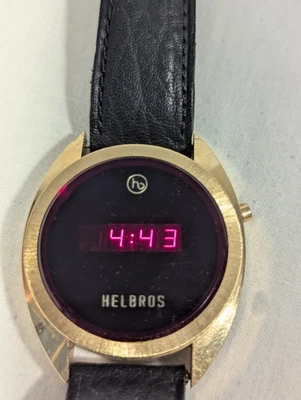 Vintage Helbros Red LED Digital Watch Working - Image 1 of 4