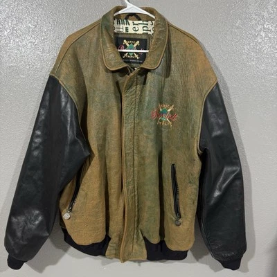 BRAD BENNETT AMERICAS BASEBALL TEMPLES-STADIUMS Leather Jacket Men's Size L USA - Image 1 of 4