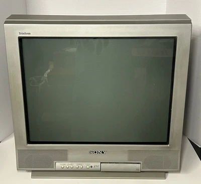 Sony Trinitron KV-20FS12 20 «CRT TV ретро игровой телевизор протестирован без пульта дистанционного управления спереди A/V - Изображение 1 из 4