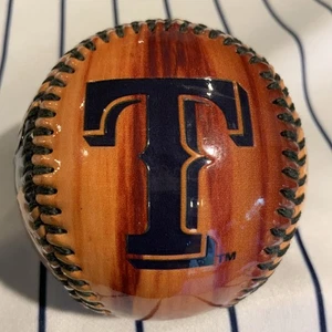 Texas Rangers 2016 Holzmaserung Stil Rawlings Souvenir Baseball Ball - Bild 1 von 6