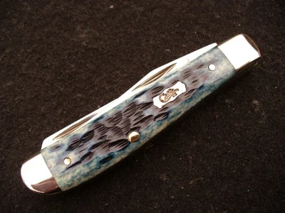  Cuchillo Case XX USA 6207 SS Mini-Trapper Mediterráneo Hueso Azul 2024 Casi Nuevo Foto 1 de 4