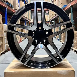 20" S65 AMG STYLE BLACK WHEELS RIMS FITS MERCEDES BENZ E250 E350 E400 E550 - Picture 1 of 4
