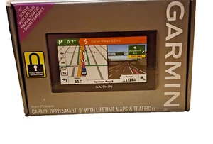 GARMIN DRIVESMART 5" WITH LIFETIME MAPS & TRAFFIC EX VEHICLE CAR NAVIGATOR GPS - Picture 1 of 6