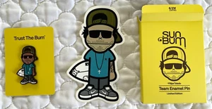 Sun Bum Filipe Toledo Ambassador Pin WSL Team Enamel Limited Edition + Sticker - Picture 1 of 2