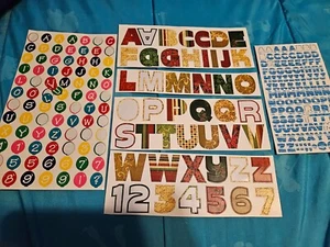 Scrapbook (Used)  Sticker Lot - Letters and Numbers Theme - Picture 1 of 4