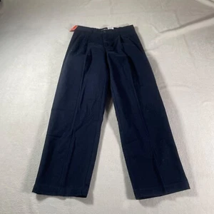 Dockers Pants Boys Youth 14 Blue Khaki Slacks Flat Front Straight Leg 27x28 - Picture 1 of 21