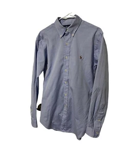 Polo Ralph Lauren Basic Cotton Shirt Long Sleeves Classic Fit Size 16 34/35 - Picture 1 of 7