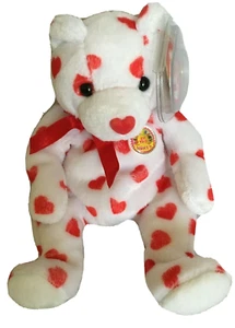 Heartthrob Ty Beanie Baby of the Month Valentine's Day Red Heart Shaped Nose - Picture 1 of 7
