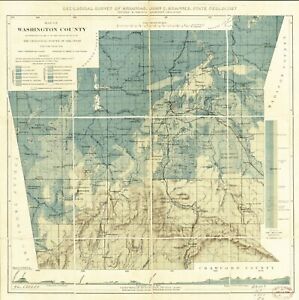 A4 Reprint of America Cities Towns States Map Washington County Arkansas