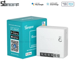 Interruptor inteligente WiFi inalámbrico SONOFF MINIR2 control remoto de dos vías para Alexa Google - Imagen 1 de 12