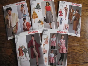 ALL 5 Simplicity Patterns UNCUT for an instant Vintage 1950s Wardrobe! - Picture 1 of 7
