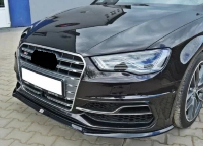 Para-choque dianteiro spoiler válvula labial divisor brilho preto para Audi A3 S3 8V S 17-20 - Imagem 1 de 3