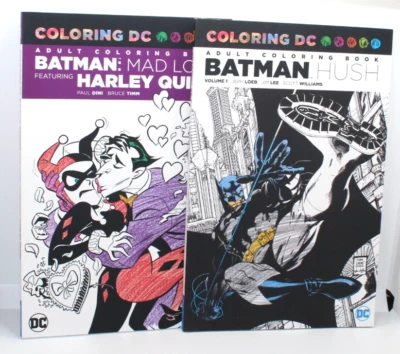 Coloring DC Batman Hush & Mad Love Harley Quinn Adult Coloring Books Foto 1 de 4