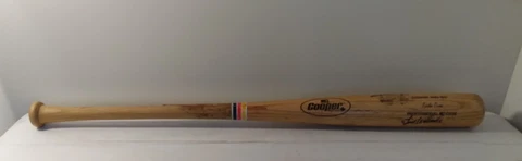 Montreal Expos Spike Owen Game Used Pro Cooper 100 Baseball Bat w/Autographs Cover