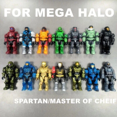 Halo Mega Construx Bloks Tribute Mark V Spartan Master of Chief Action Figures - Image 1 of 4
