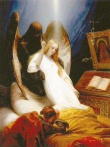 Postcard Emile Jean Horace Vernet "Angel of Death" 1851 MINT Unused - Picture 1 of 1