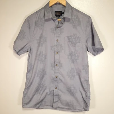 Pendleton Button Up Shirt Men's S Gray Chief Joseph Shoreline Short Sleeve - Image 1 of 4