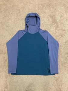 Melanzana Merino Base Hoodie Teal Purple Size Women’s Large Leadville Colorado - Picture 1 of 6