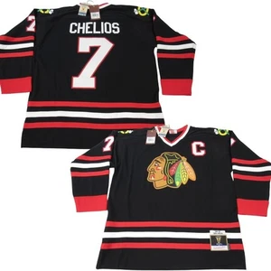 New 1997-98 Chris Chelios #7 Blackhawks Mens Sizes Mitchell & Ness Jersey $200 - Picture 1 of 11