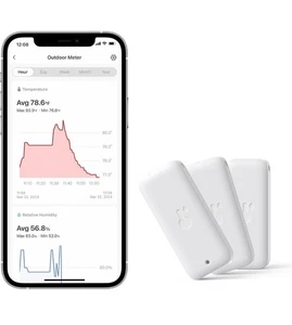 SwitchBot IP65 Termometro Igrometro da Interno Esterno Wireless 3Confezioni, 394ft B... - Foto 1 di 6